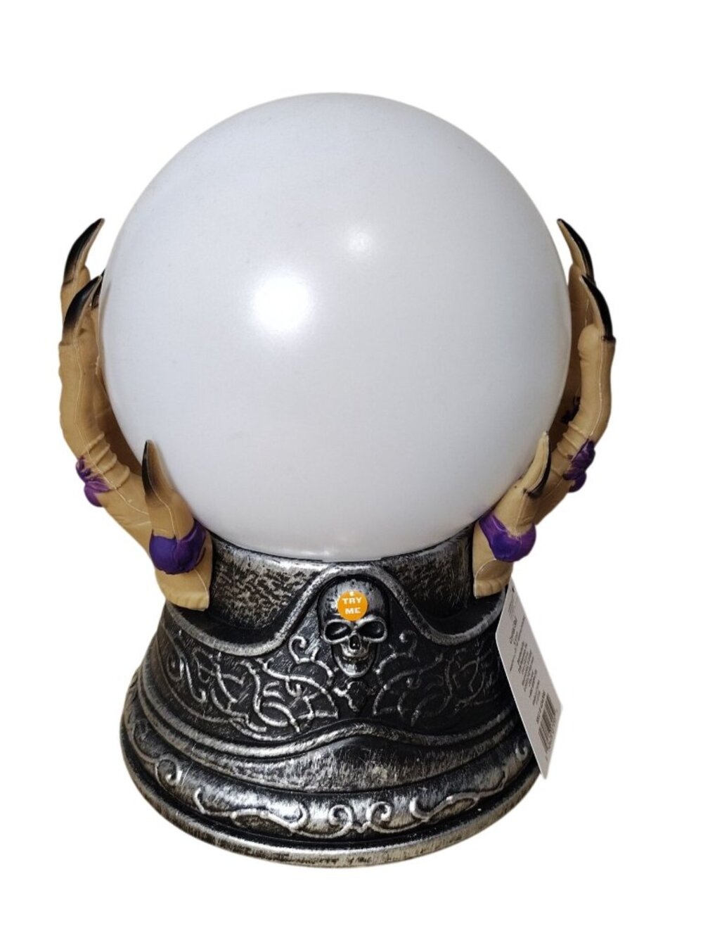 Spooky Village Halloween Sound-Activated Crystal Ball With Color-Changing Light